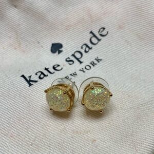 Kate Spade Gold Glitter Stud Earrings